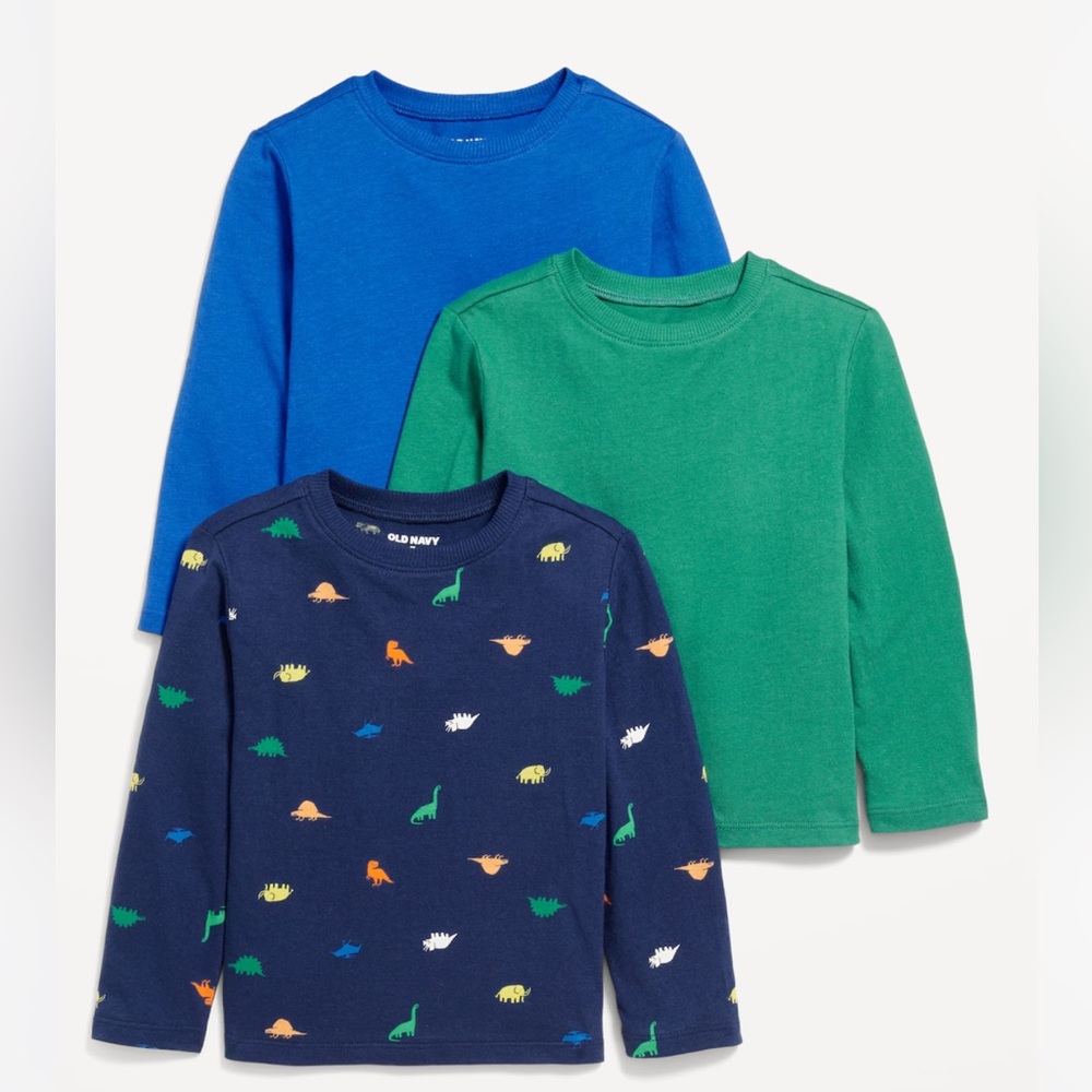Long-Sleeve T-Shirt 3-Pack for Toddler Boys